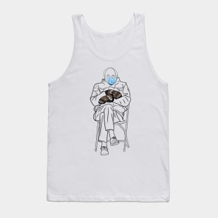 bernie sanders mittens line art Tank Top